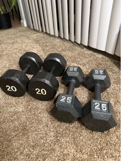 20-lb and 25-lb Dumbbells – Home Gym Weights