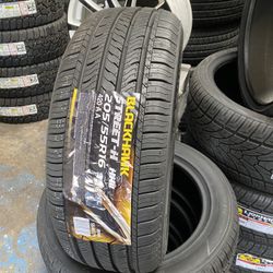 New Set Tires Size 205/55/16 BLACKHAWK