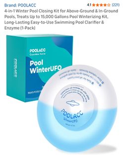 4-in-1 Winter Pool Closing Kit for Above-Ground & In-Ground Pools, Treats Up to 15,000 Gallons Pool Winterizing Kit, Long-Lasting Easy-to-Use Swimming