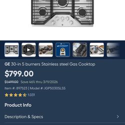 Cooktop For Gas