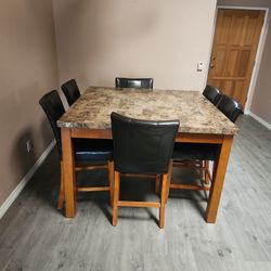 Granite Kitchen Table + 4 Chairs