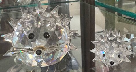 Swarovski Porcupine figurines