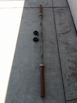 Cap Barbell Olympic 2-in 7 ft weight bar with collars included $60