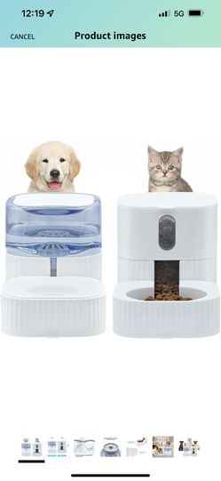 Pets Feeder Dog Feeder Cats Feeder with Water Dispenser Automatic Gravity Capacity Pets Feeder Auto for Small Medium Big Cats Dogs