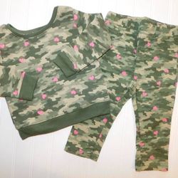 Girls Clothes Lot Garanimals 18 Months Camouflage Hearts Outfit Sweats