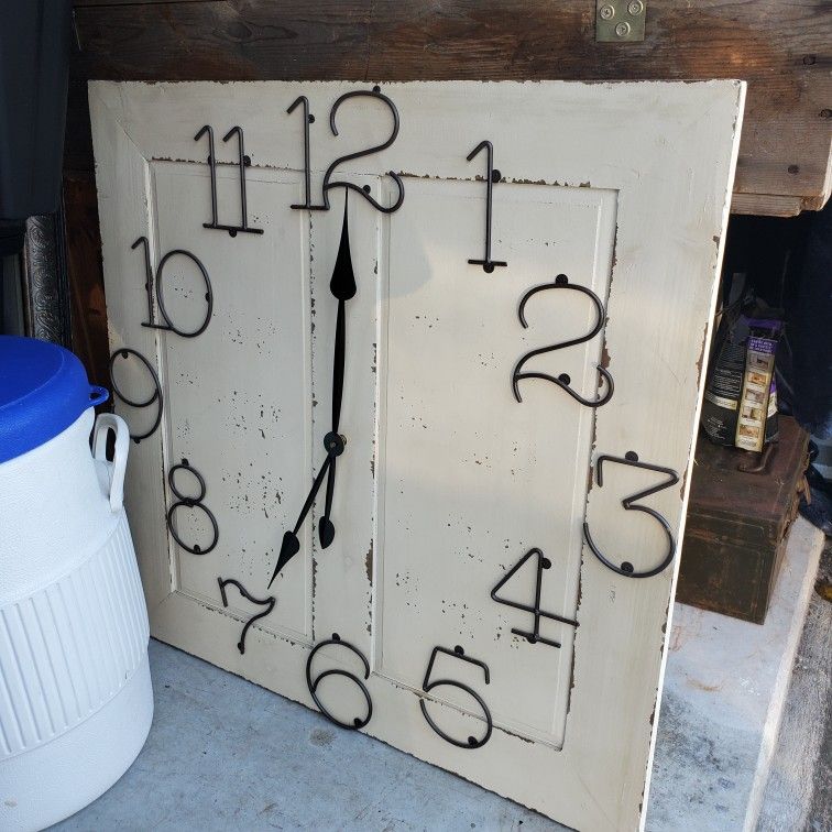 Huge Distressed Look Clock
