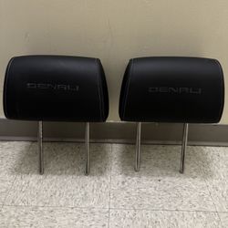 2015-2020 Yukon Denali Black Embroidered Headrests 