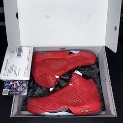 Jordan 5 Red Suede Size 10.5