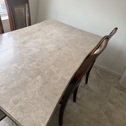 Gently  used marble table