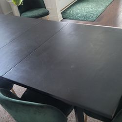 Dinning table with velvet Chairs