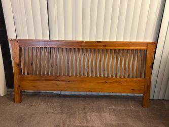Wood Slatted Queen Headboard - Mission Style (69” x 30”)