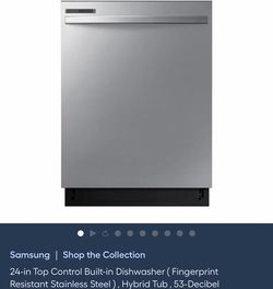 24-in Top Control Built-in Dishwasher ( Fingerprint Resistant Stainless Steel ) , Hybrid Tub , 53-Decibel