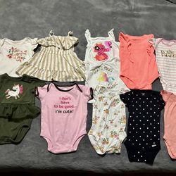 22-Pc Baby Girl Clothes Bundle (Size: 0-3 & 3 Months)