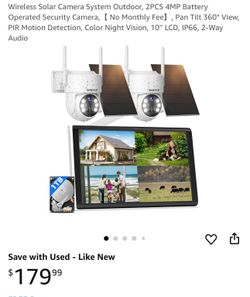 📸 BRAND NEW Solar Security Camera System – 2-Cam + 10” Monitor + 1TB | 360° View