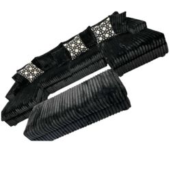 BRAND NEW 6X13X6FT AND 11X11FT U SECTIONAL SOFAS CHAISE  BLACK FABRIC  CUSTOM MADE AVAILABLE