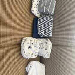 Baby Boy Sheets And One Crib Skirt