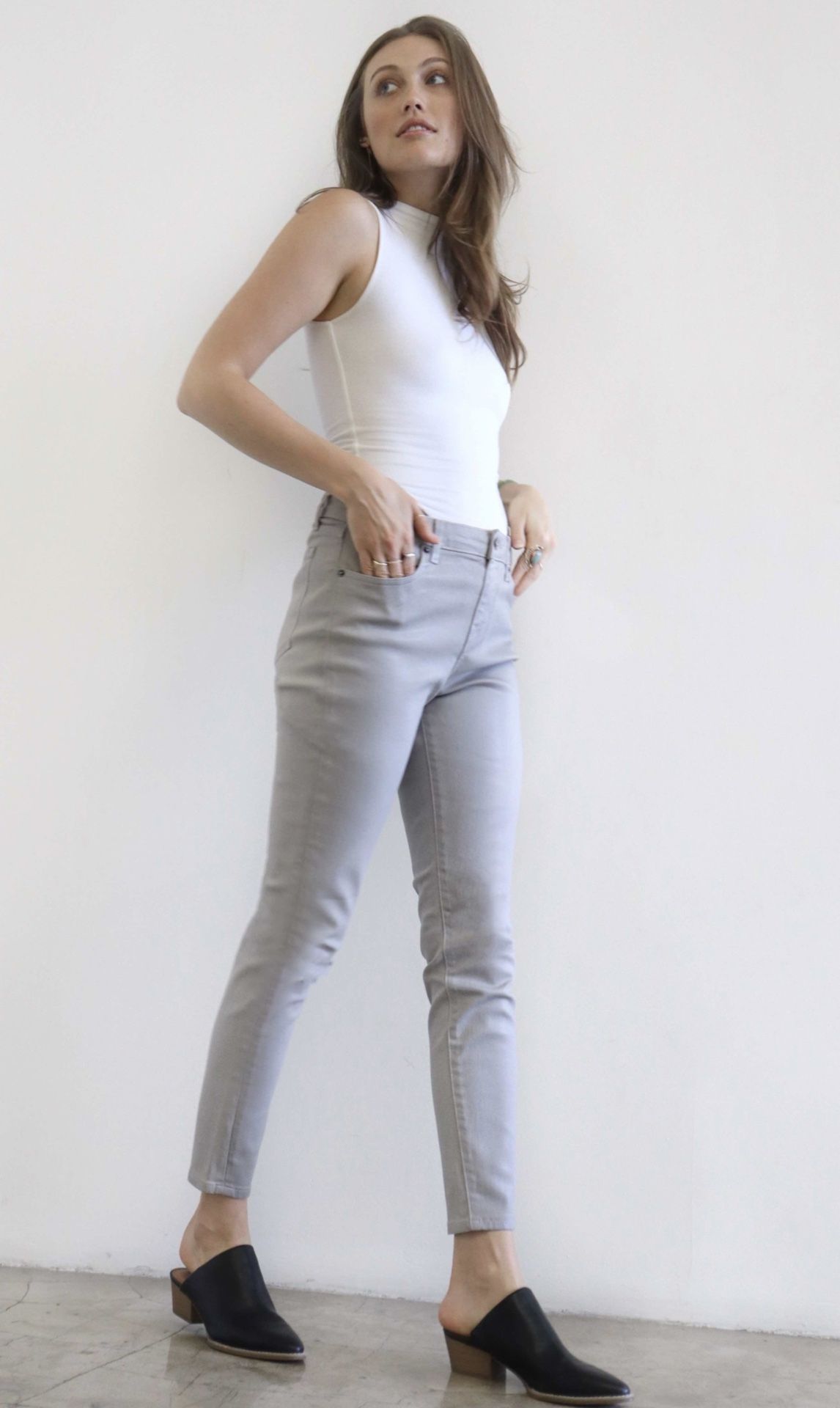 Womens Wax Coated Jeans By LA Denim Co