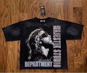 Records Department Washed Black Graphic Tee
