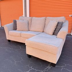 Free Delivery - Perfect Gray Sectional Couch with Reversible Chaise