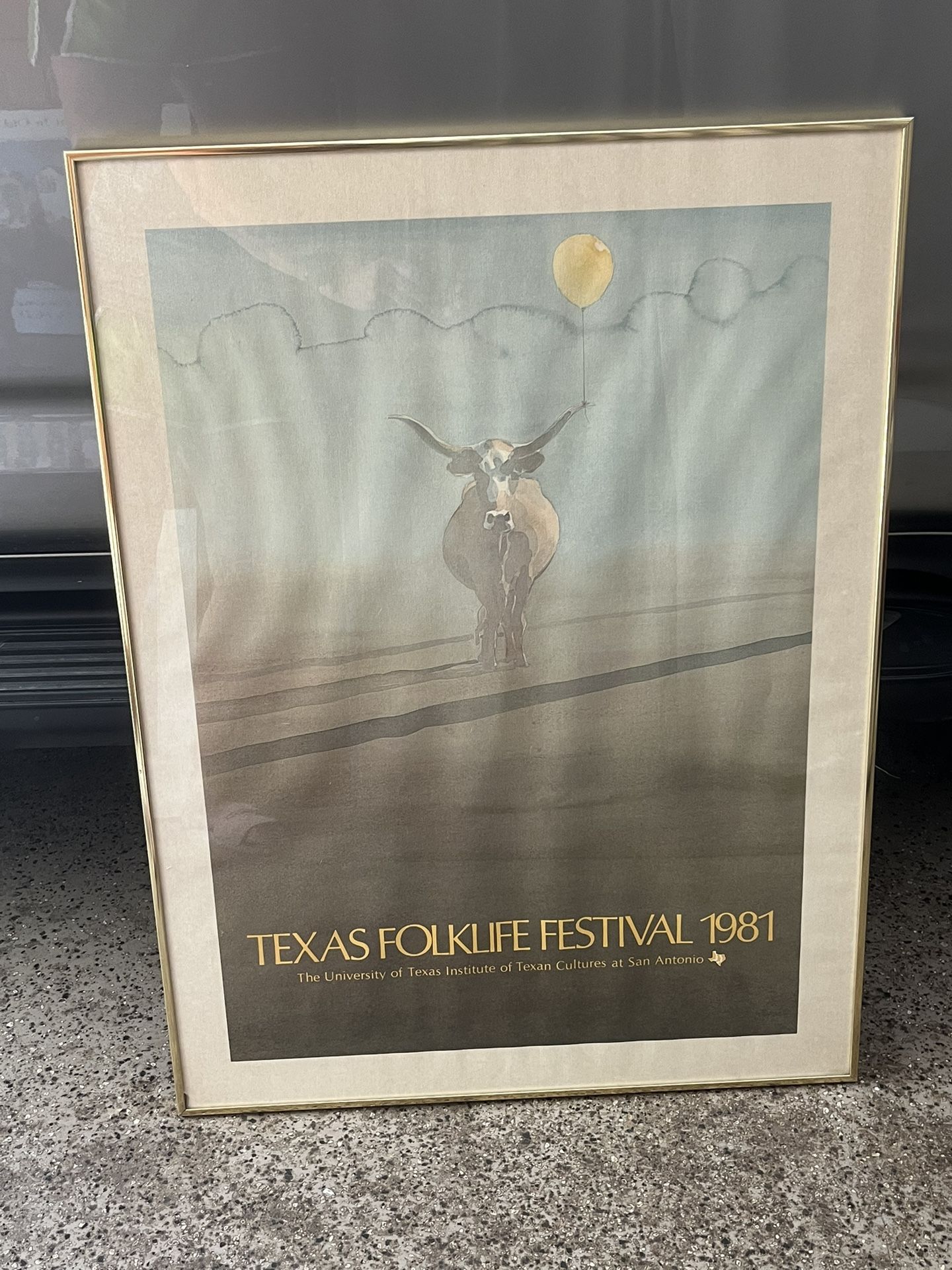 Texas Folklife Festival 1981 Longhorn Poster