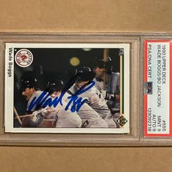 1990 Upper Deck Wade Boggs/Bo Jackson - PSA 9/Auto 9