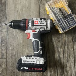 Porter-Cable 20V Drill + DEWALT Bit Set (Both for $30!)