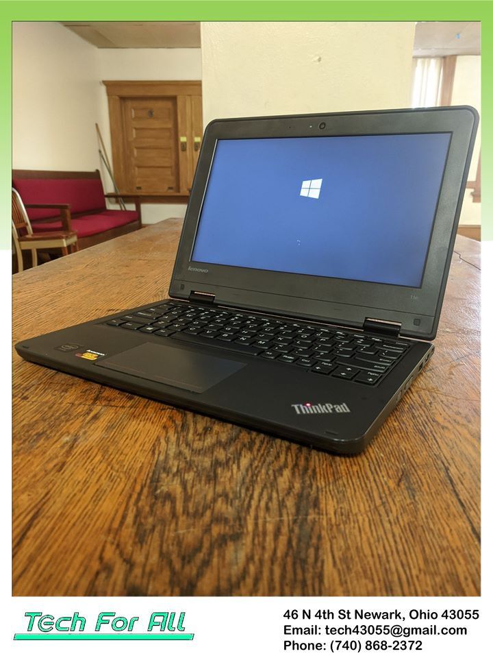 Thin and Light Laptop; Lenovo 11e-20D9, N2940 CPU, 1.83GHz, 4GB RAM, 500GB HDD, Win 10 Pro, With bag.