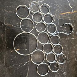 Nickel Tone Metal Scarf/Tie/Belt Closet Hanger