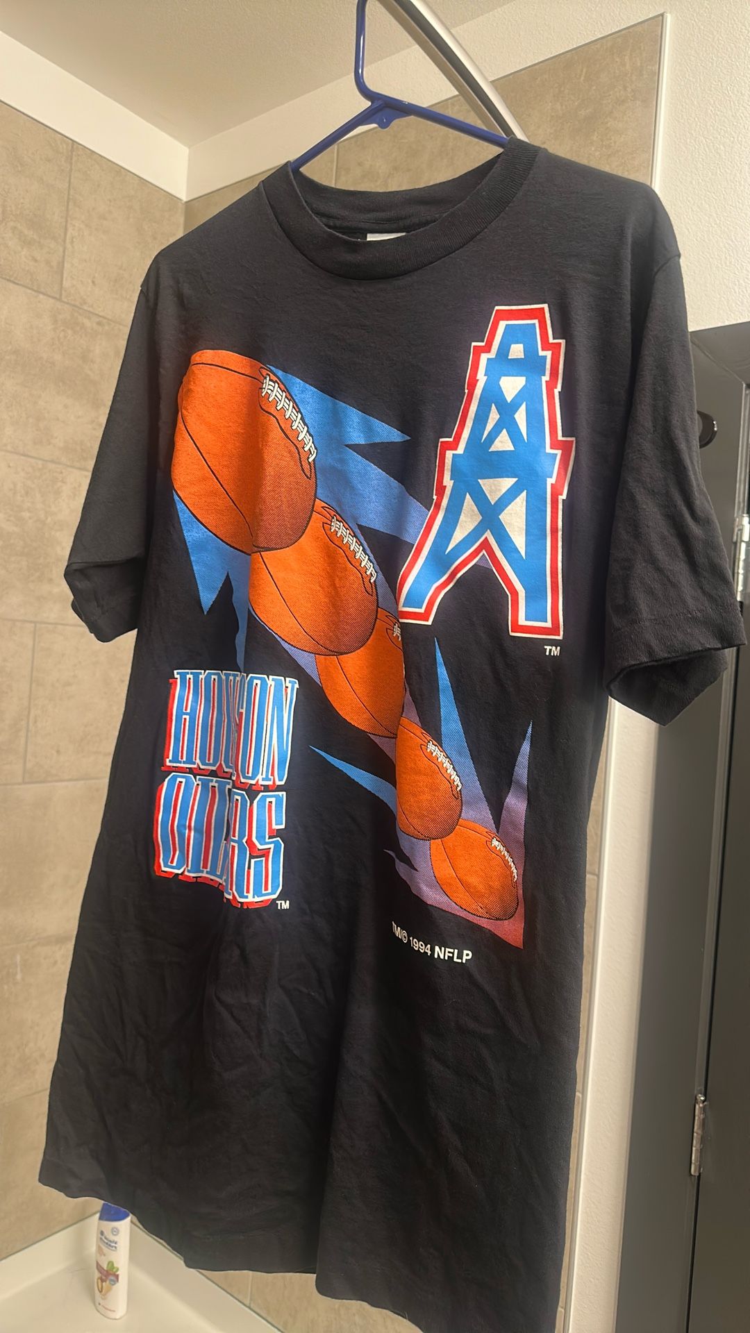 HOUSTON OILERS SHIRT SIZE LARGE