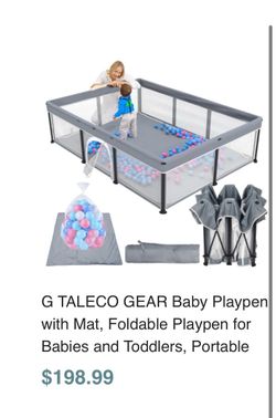 G Taleco Gear Foldable Baby Playpen with Mat