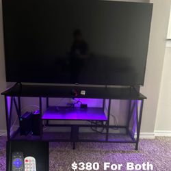 Onn 65 Inch Roku Tv And Led Tv Stand 