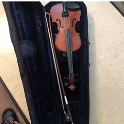 violin with case and accessories