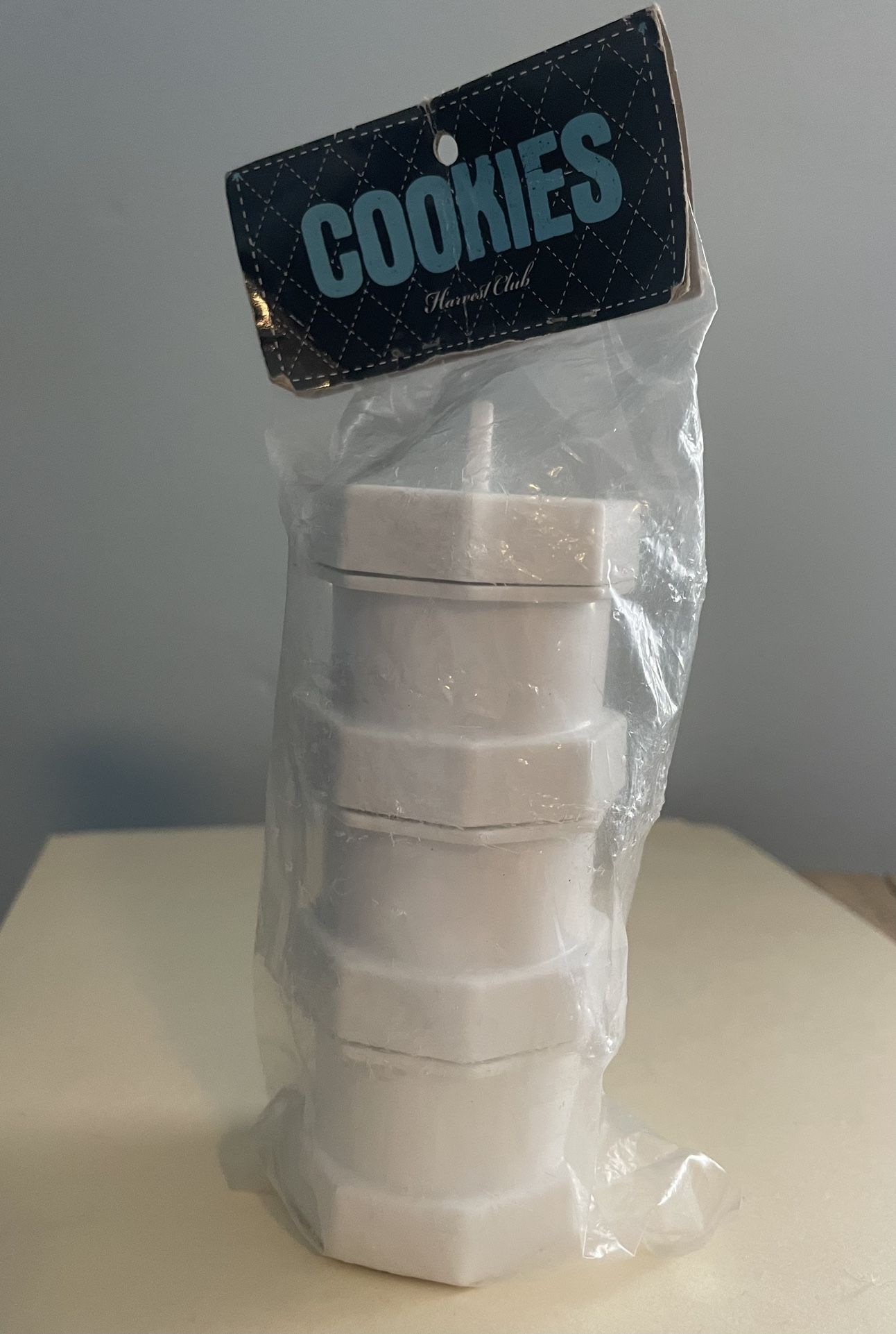 Cookies OG Stackable Plastic Storage Jars (White) BRAND NEW