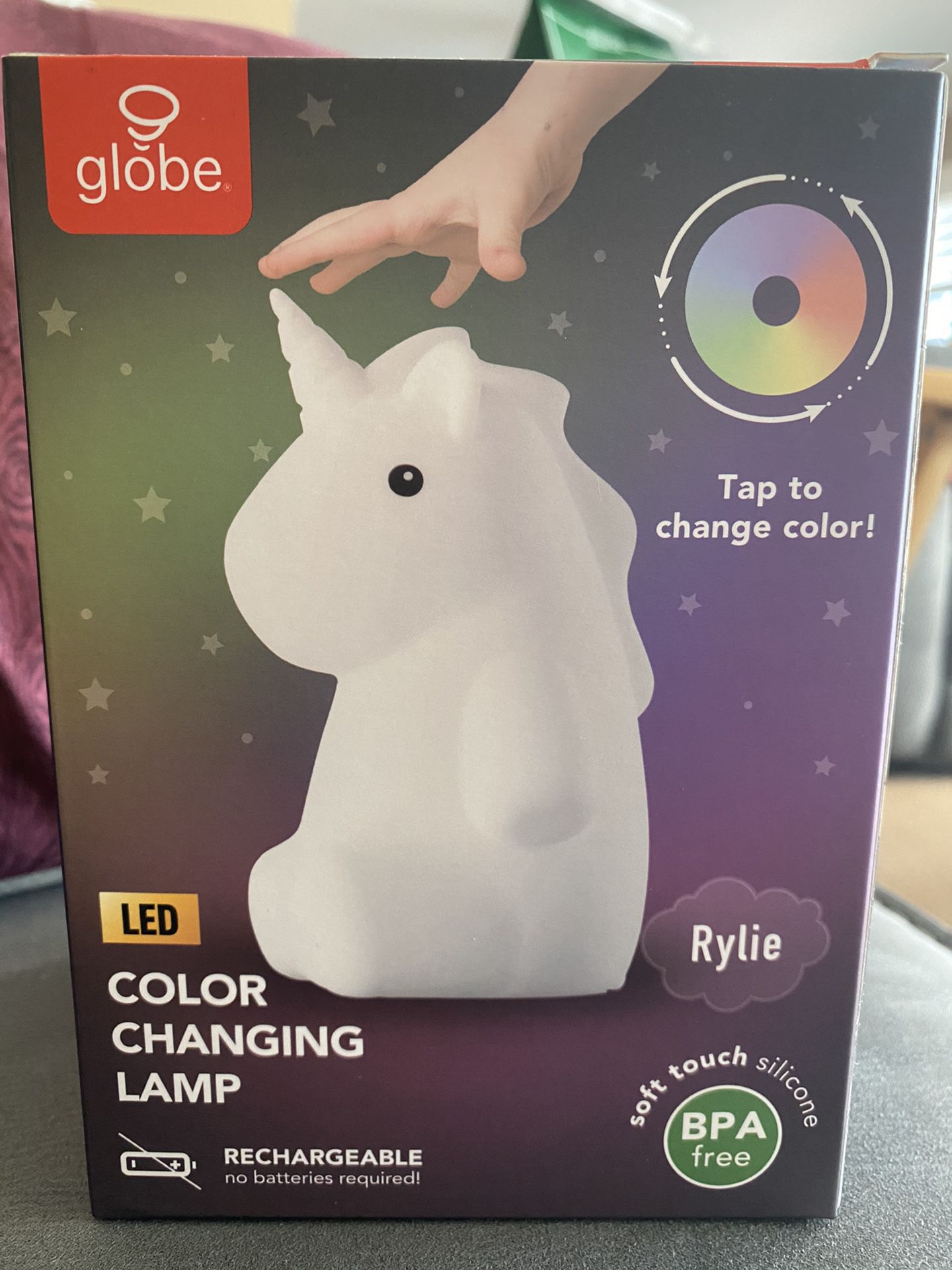 globe rylie unicorn color changing lamp