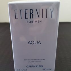 ETERNITY FOR MEN AQUA CALVIN KLEIN EAU DE TOILETTE SPRAY 3.3 OZ $45 FINAL PRICE