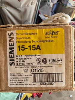 Siemens Q1515 Circuit Breakers – 12-Pack – $40