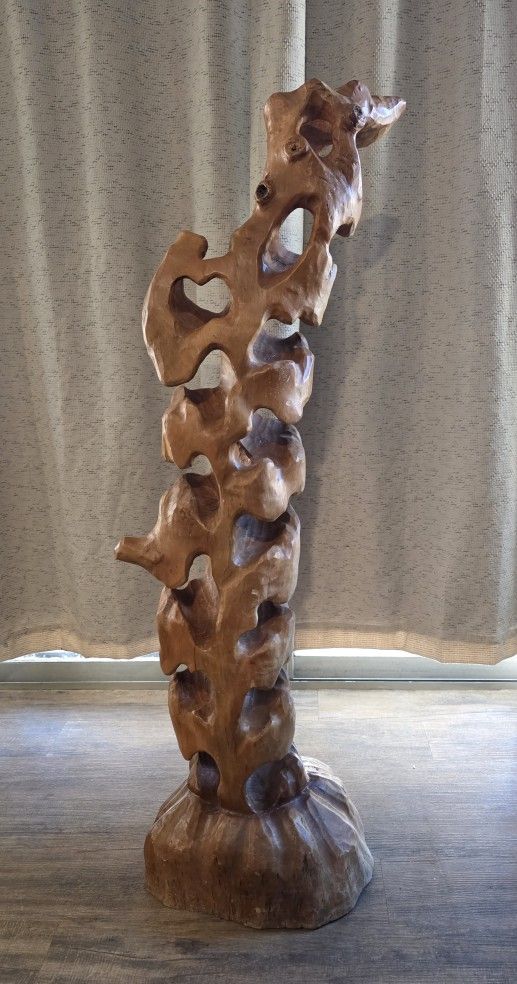 Wine Rack Carved From Drift Wood