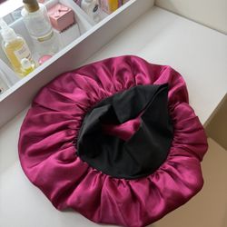 Pink Satin Bonnet