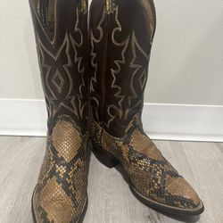 Hondo Boits Men’s Snakeskin Western/ Cowboy Boots Size 9