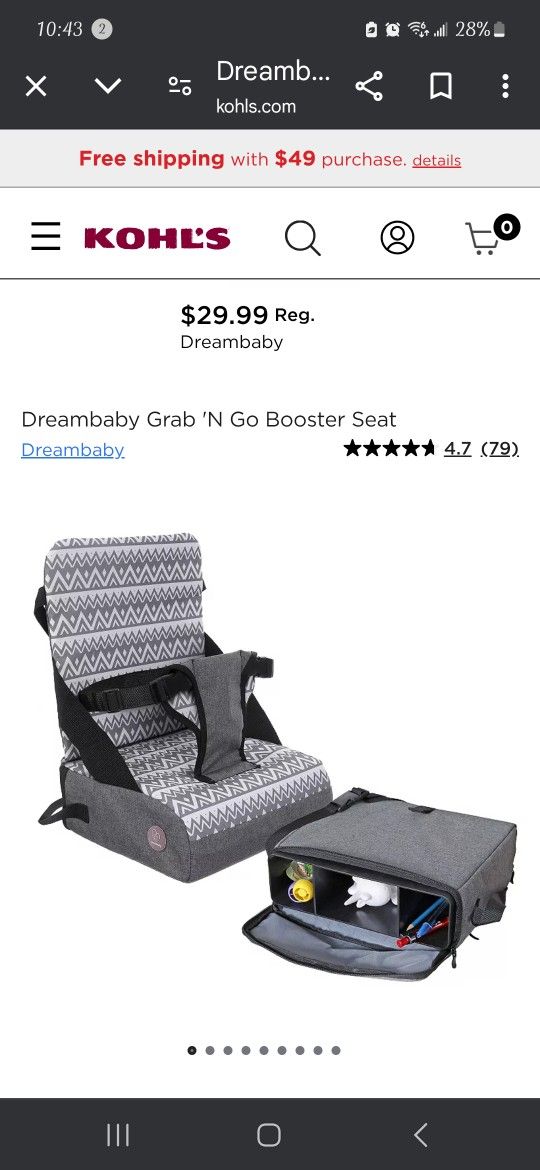 Dream Baby Grab And Go Booster Seat