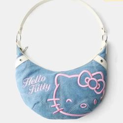 Hello Kitty Denim Hand Bag 