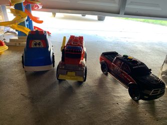 3 trucks