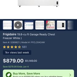 Frigidaire Chest Freezer 