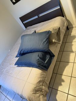 Queen Bed Brown Frame 
