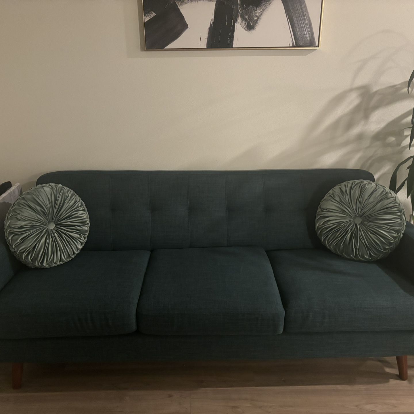 Excellent Condition Turquoise Sofa -$200