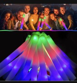 70 Pcs Foam Glow Sticks, Bulk, New