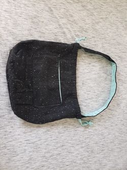 Large Black Flecked Overnight Tote Bag Purse