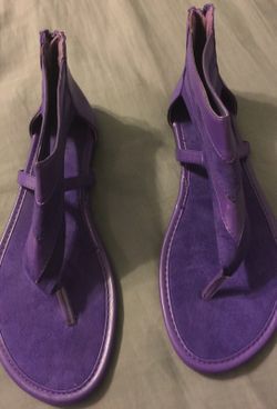 Bright Purple Thong Sandals -New, Size 9!