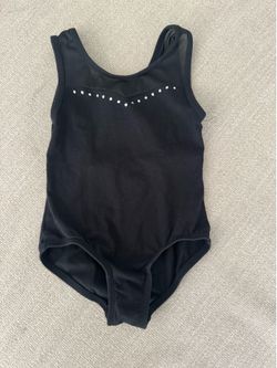 Cat & Jack Girls’ Black Gymnastics Leotard – Size XS (4/5)
