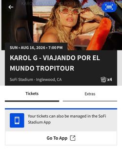 Karol G concert August 16  SoFi Stadium